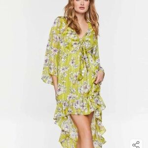 Forever 21 green high low dress